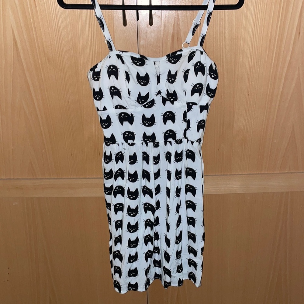 Cat print dress